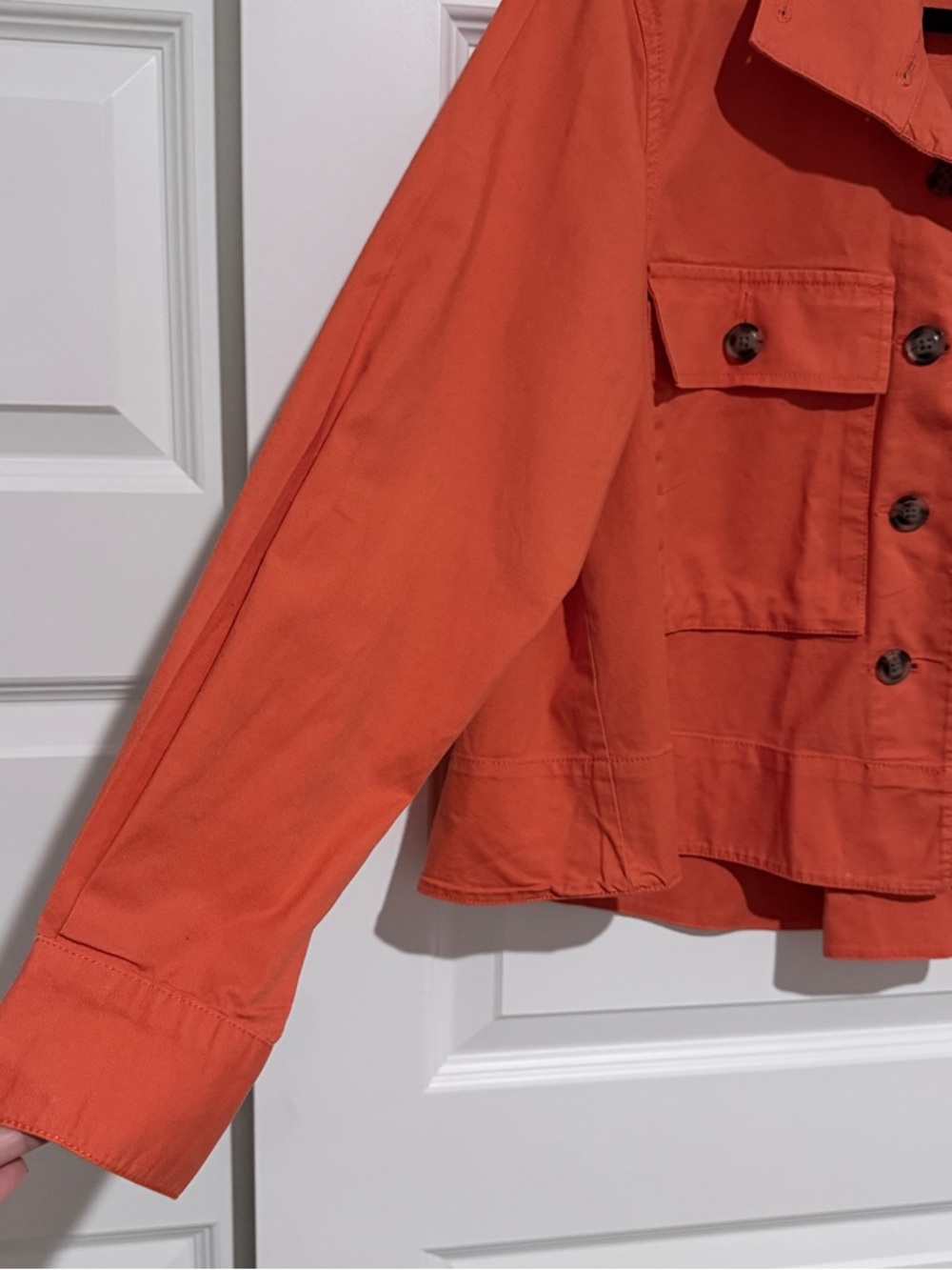 CAbi Orange Resort swing jacket with a button front Size M - Picture 4 of 8
